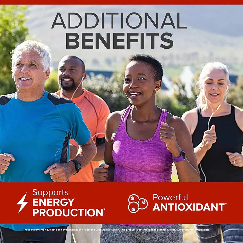 CoQ10 100mg Softgels — Heart Health, Energy & Antioxidant Supplement