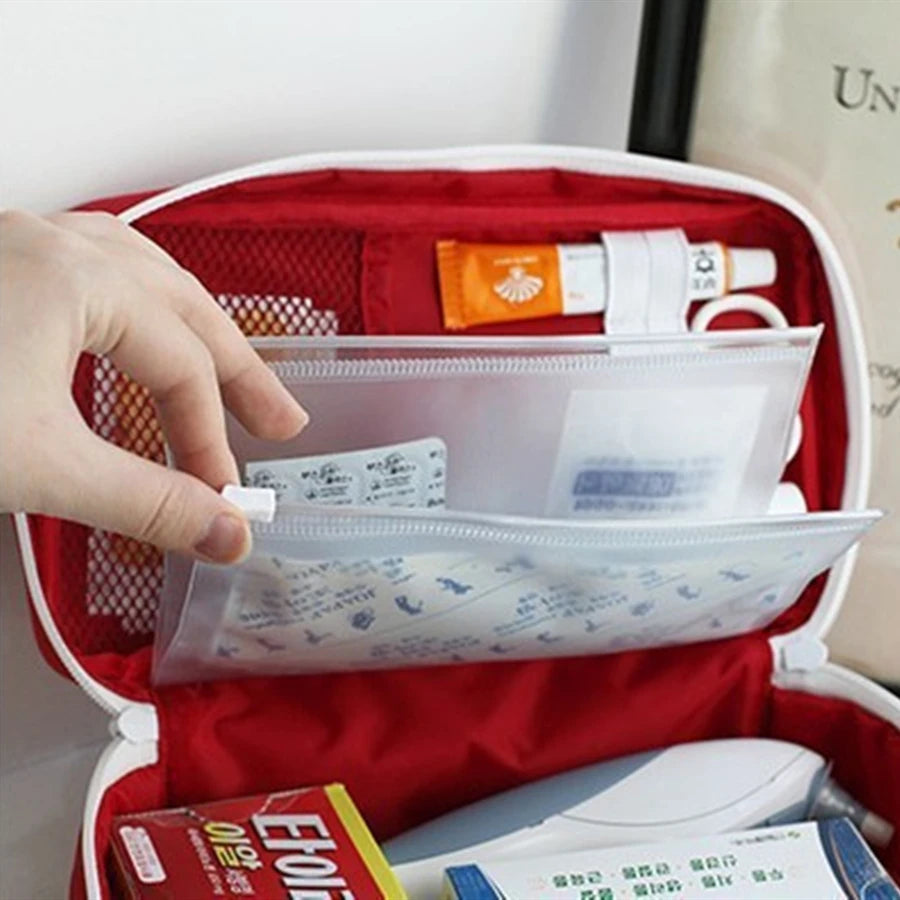 Portable First Aid Kit Bag — Oxford Travel Emergency Medical Storage Case