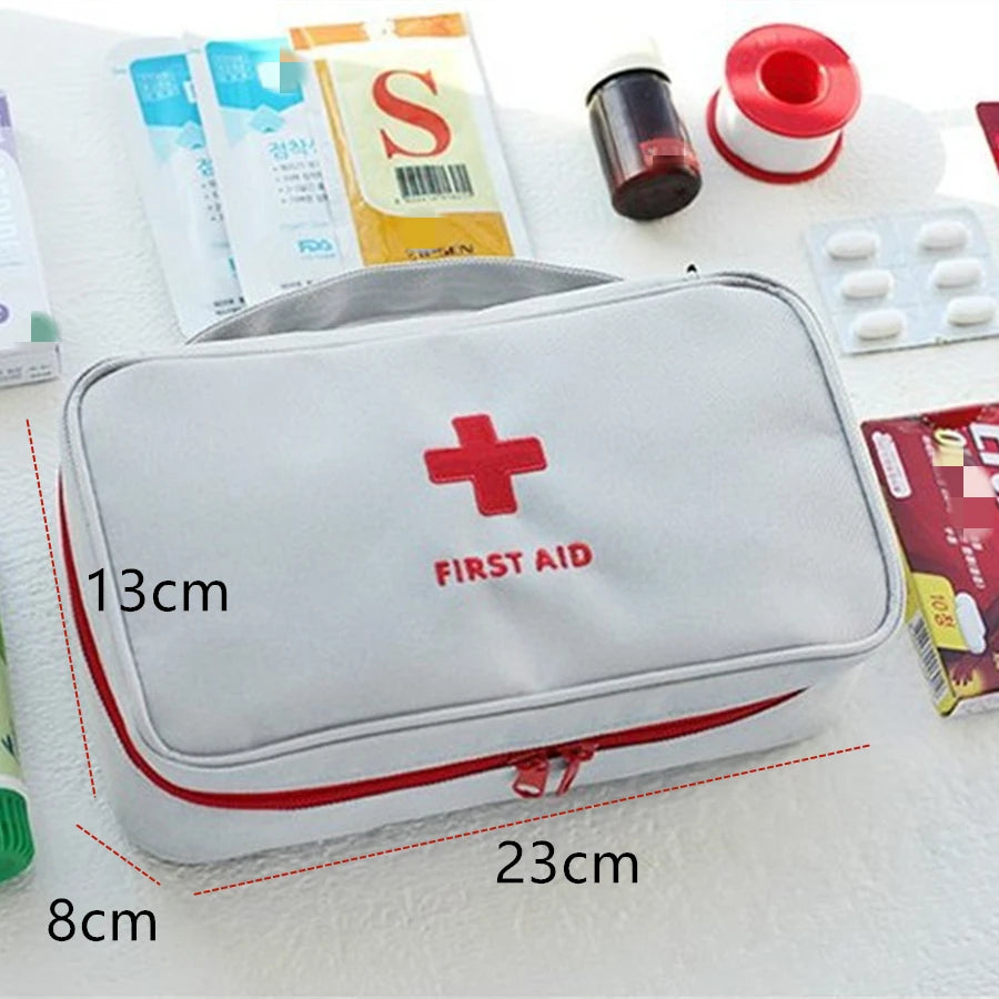 Portable First Aid Kit Bag — Oxford Travel Emergency Medical Storage Case