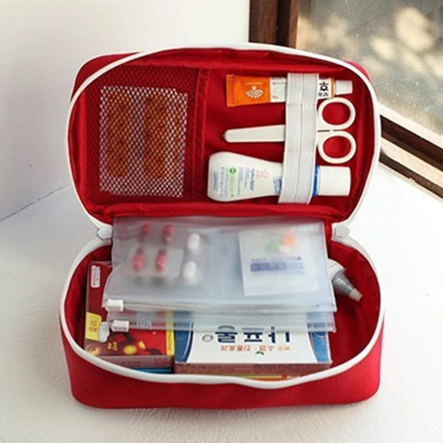 Portable First Aid Kit Bag — Oxford Travel Emergency Medical Storage Case