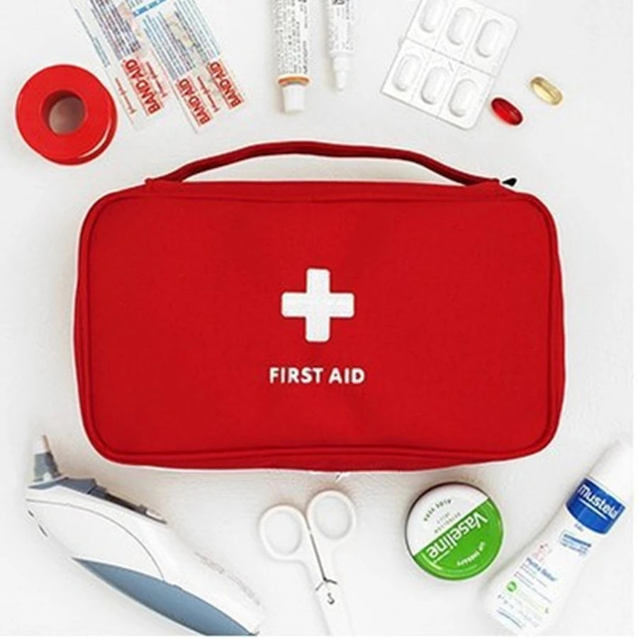 Portable First Aid Kit Bag — Oxford Travel Emergency Medical Storage Case