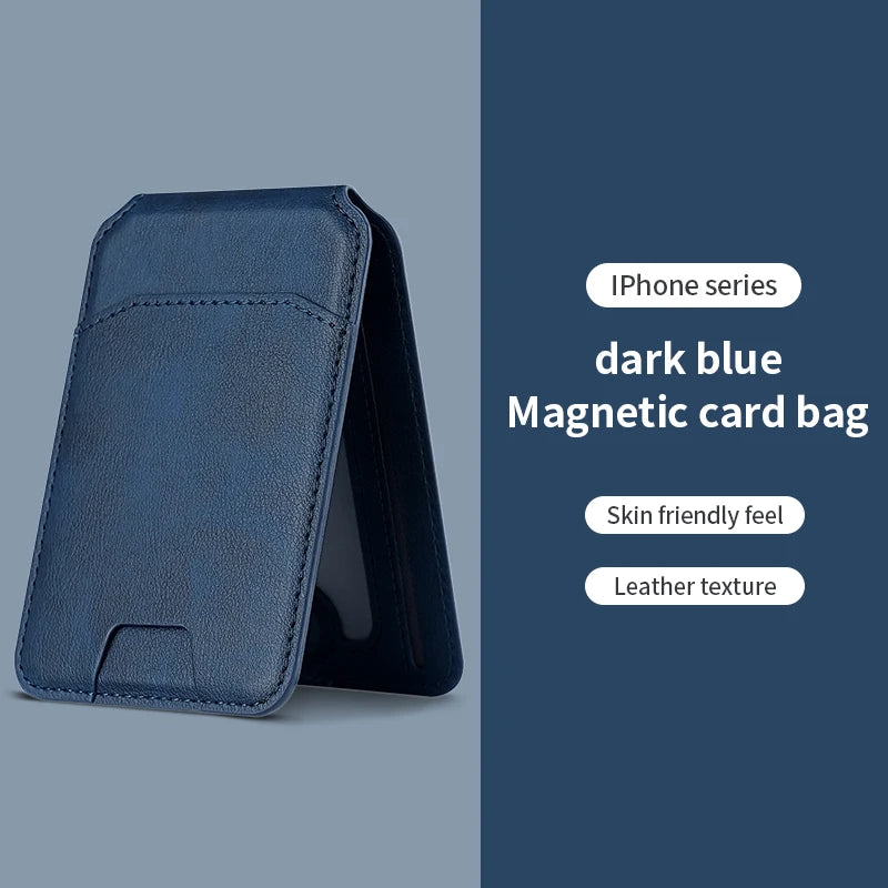 MagSafe Magnetic Leather Wallet Case — iPhone 16/15/14/13 Card Holder Cover