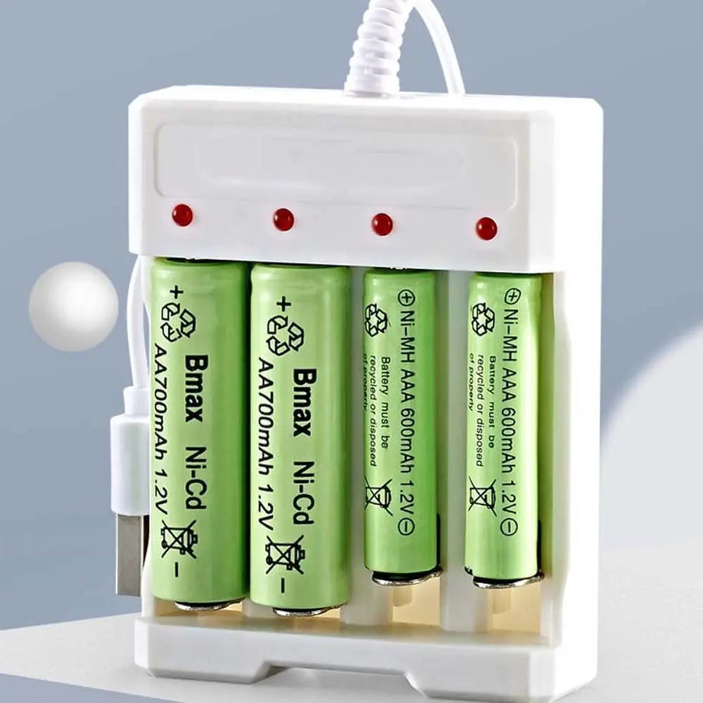USB Battery Charging Station — AA Lithium Battery Charger