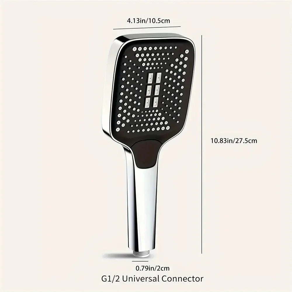 3-Mode Adjustable Shower Head — High Pressure Rainfall Showerhead