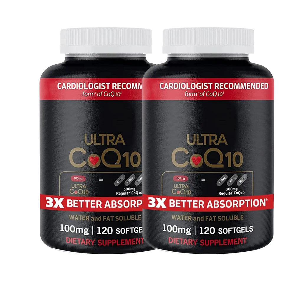 CoQ10 100mg Softgels — Heart Health, Energy & Antioxidant Supplement