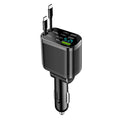 5-in-1 Retractable Car Charger — PD Fast Charging