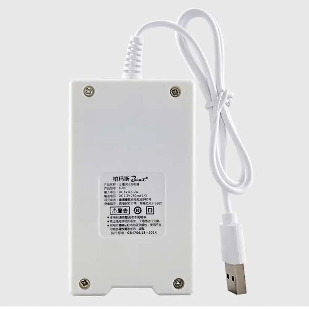 USB Battery Charging Station — AA Lithium Battery Charger