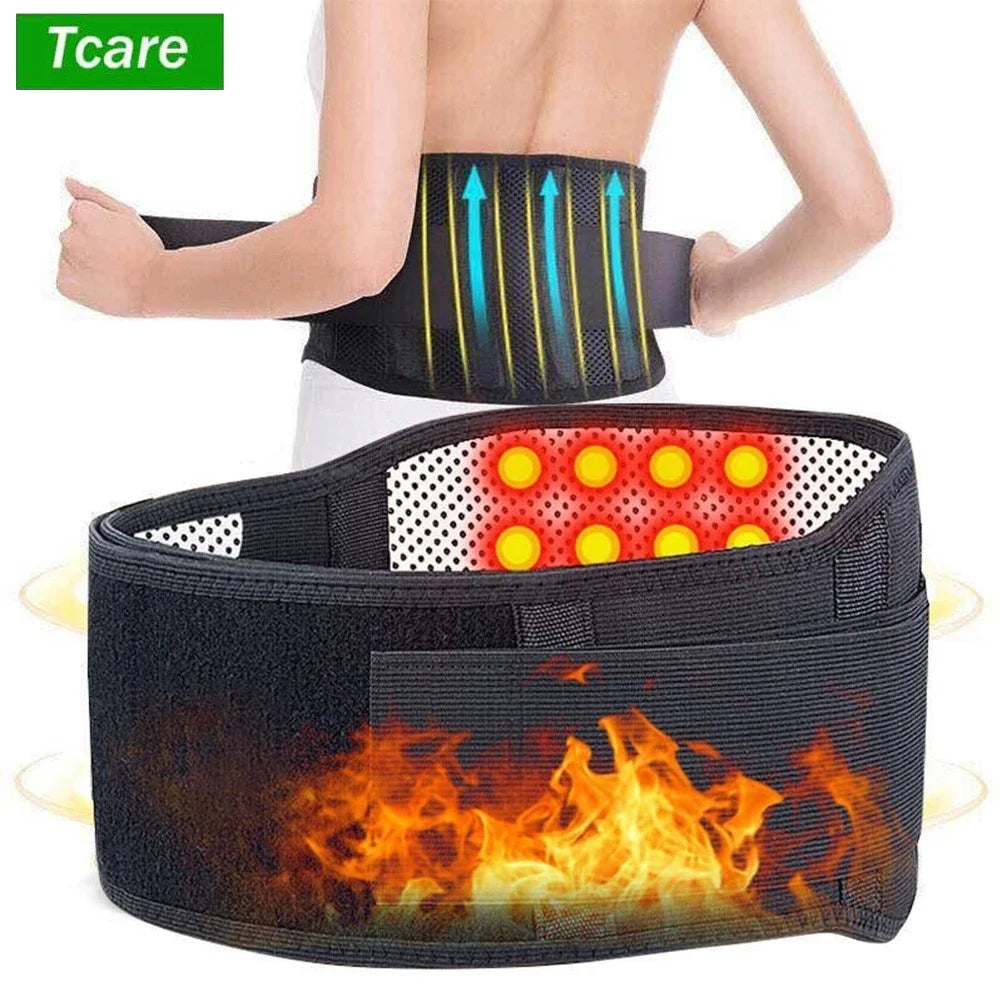 Adjustable Magnetic Therapy Back Support Belt — Lumbar Brace (M–4XL)