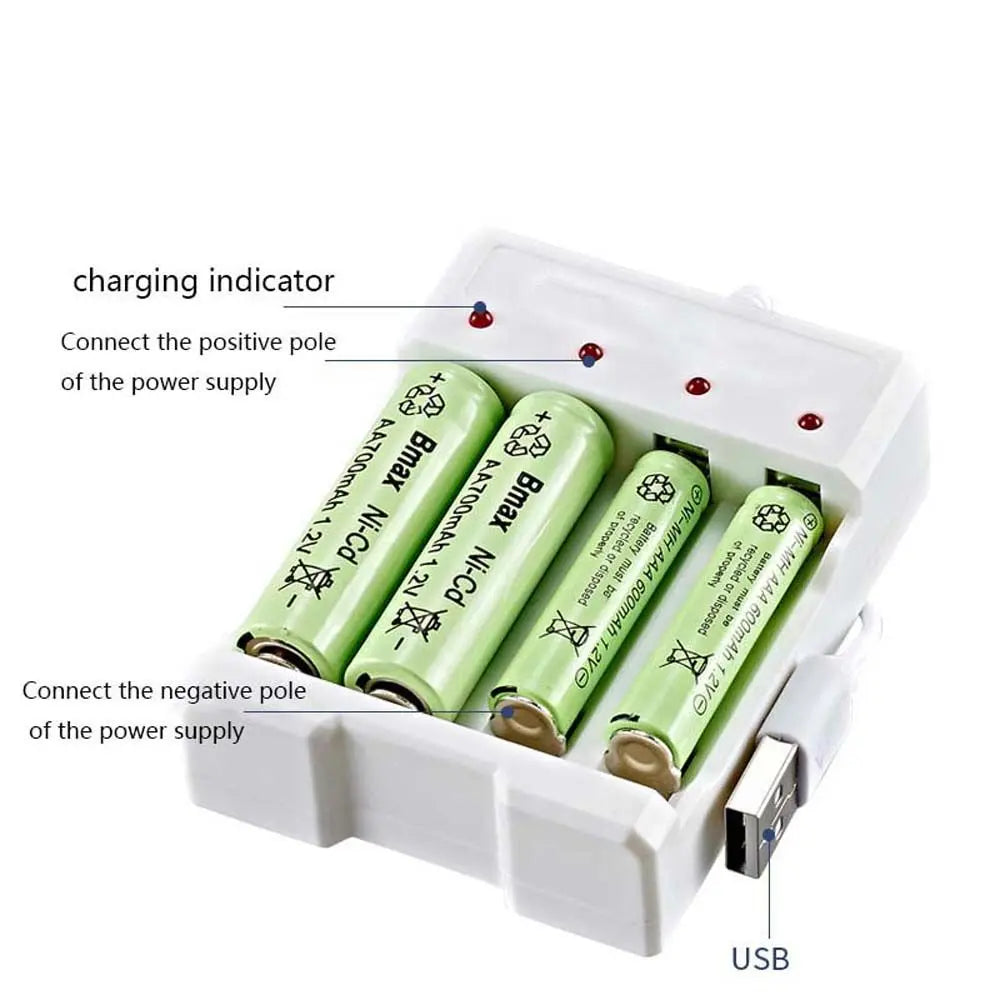 USB Battery Charging Station — AA Lithium Battery Charger