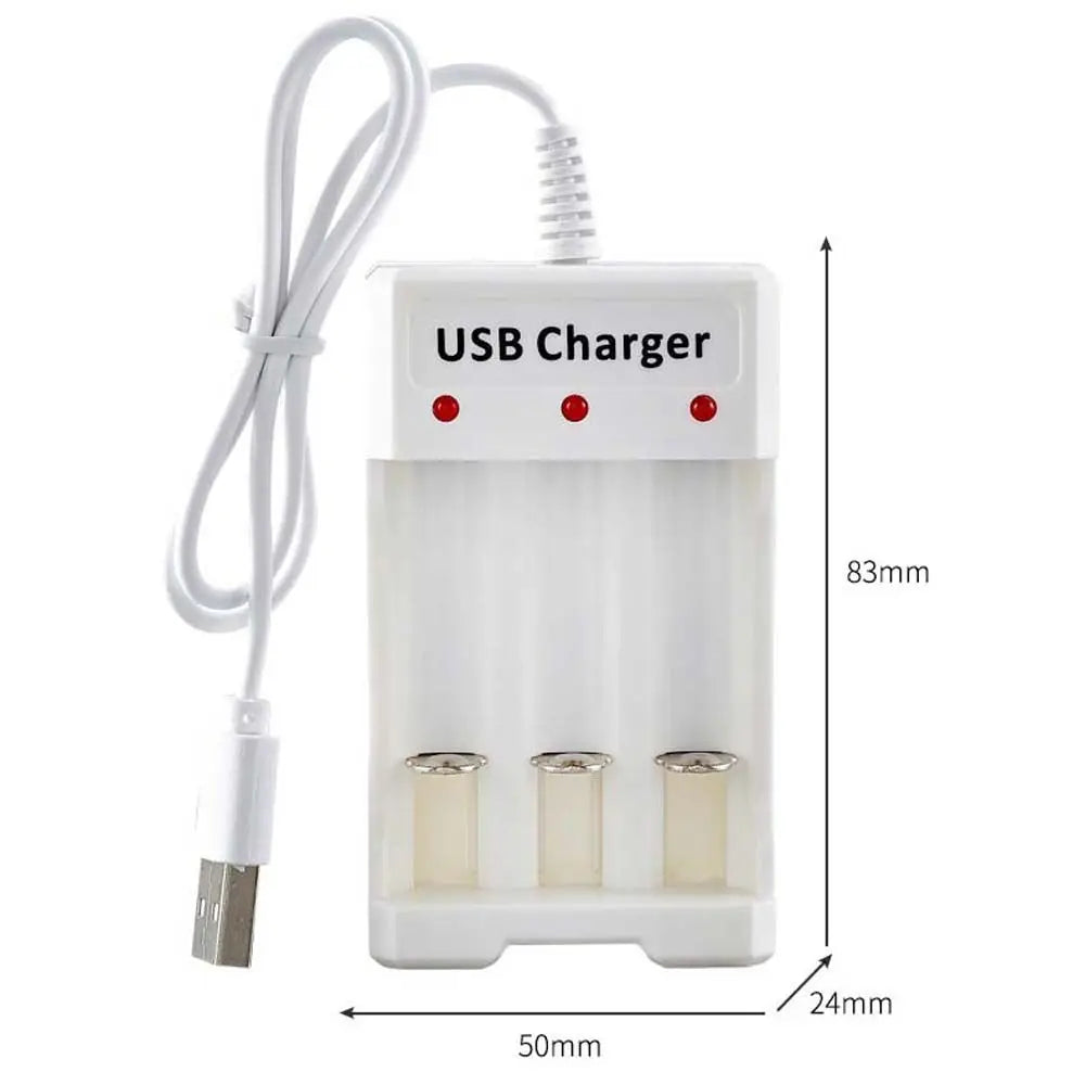 USB Battery Charging Station — AA Lithium Battery Charger